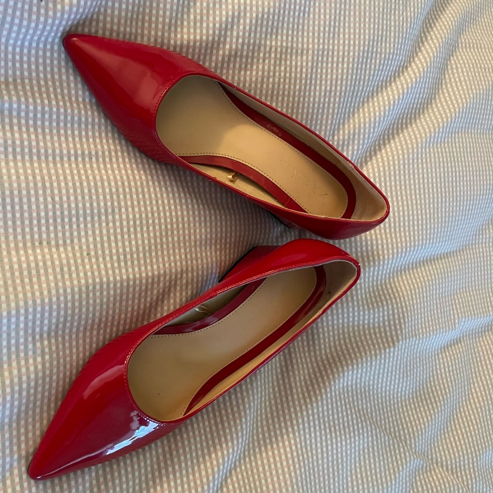 Zara Red Patent Heels